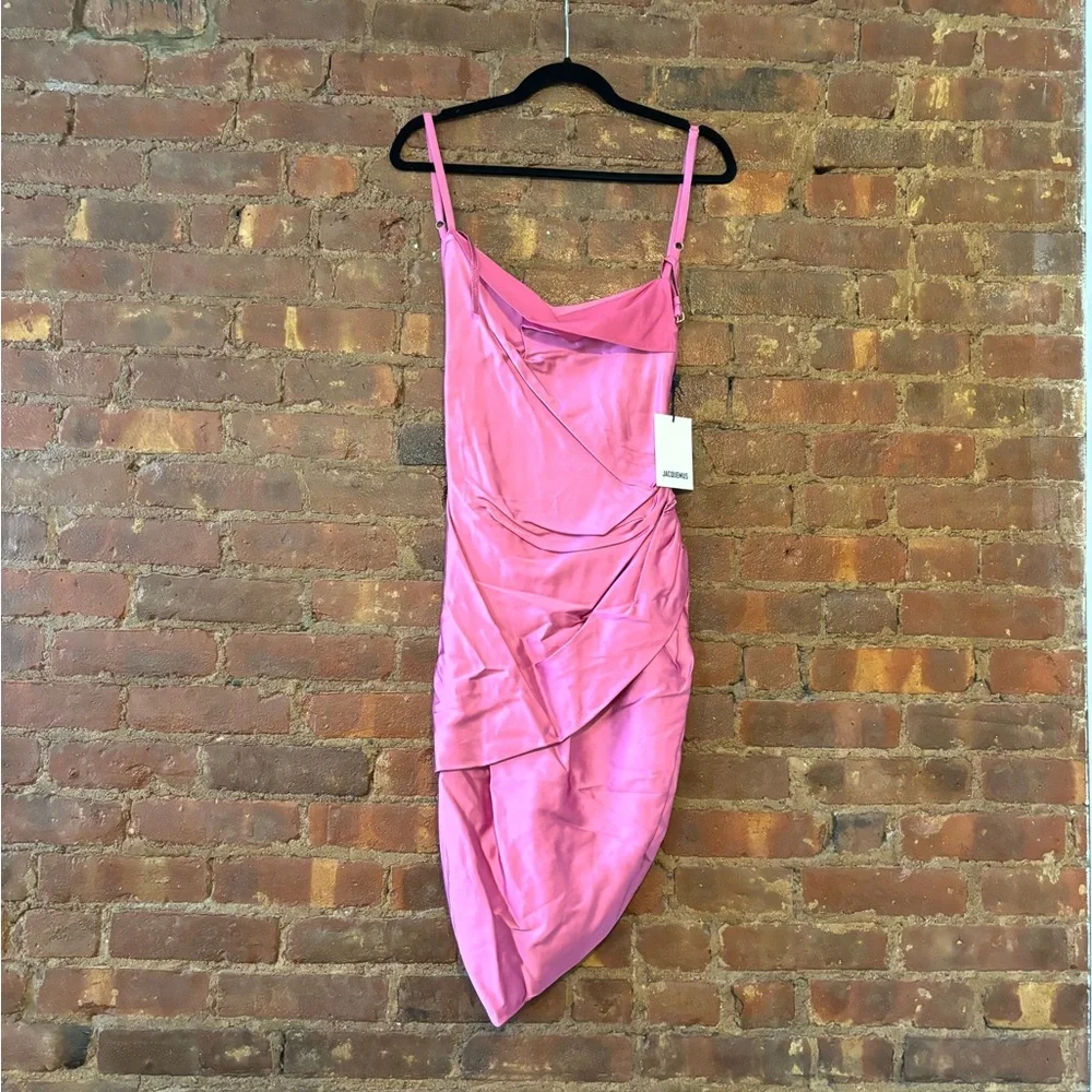 NWT Jacquemus barbiecore le splash mini dress - Picture 2 of 8